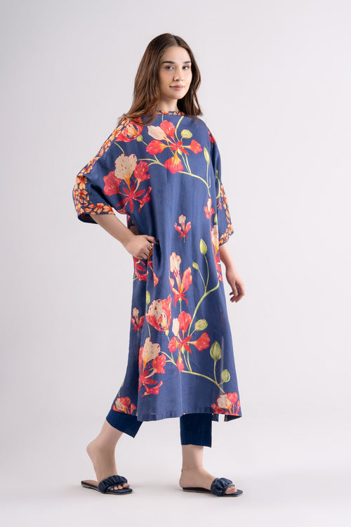 Maria.B. Printed Jacquard Viscose Tunic – Relaxed Fit